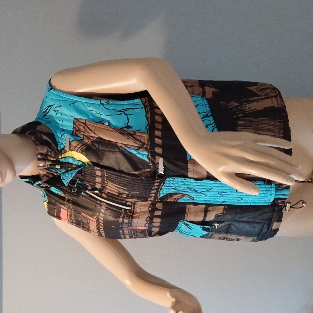 🔥🔥🔥Jamie Sadock Art deco Anine Puffer Vest M Rare - Picture 6 of 13